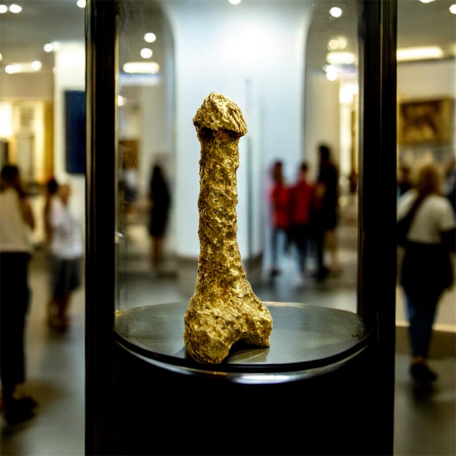 Sculpture métal originale en acier or nordique organique sexy art – œuvre de Dany Del Ragno