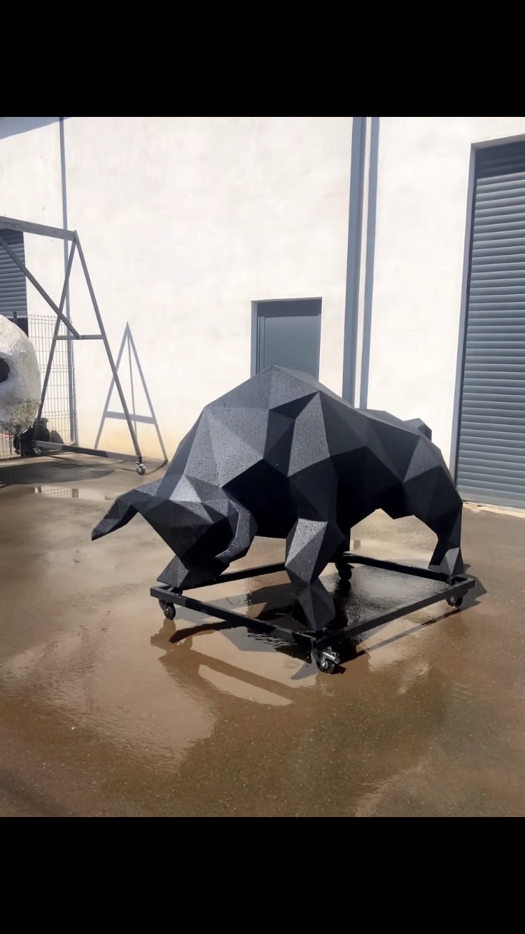 Sculpture Metal Taureau noir XL              ( VENDU )